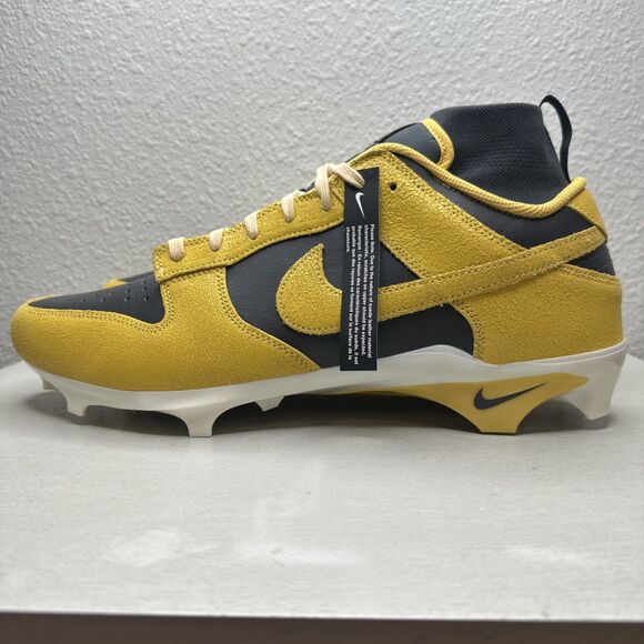 Nike Alpha Menace Dunk SE Black Yellow Iowa Football Cleats HV6925 Men’s Size 16 main image 6